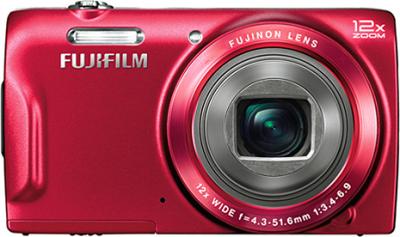 Компактный фотоаппарат Fujifilm FinePix T550 (Red) - вид спереди