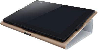 Чехол для планшета Sony SGP-CV5 (белый) - в сложенном виде