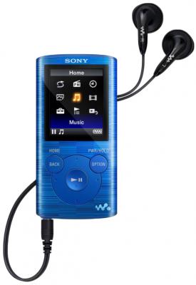 MP3-плеер Sony NWZ-E383L - общий вид с наушниками