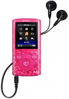 MP3-плеер Sony NWZ-E383P - общий вид с наушниками