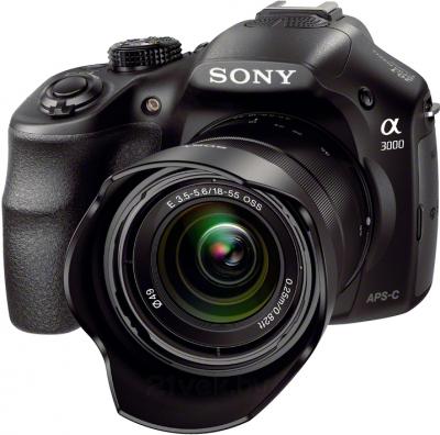 Беззеркальный фотоаппарат Sony ILC-E3000KB - общий вид