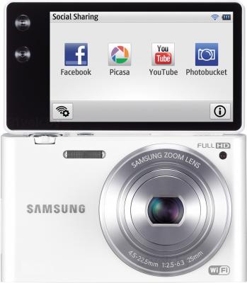 Компактный фотоаппарат Samsung MV900F (White, EC-MV900FBPWRU) - поворотный экран