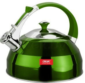 Чайник со свистком Calve CL-1462 - в зеленом цвете