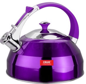 Чайник со свистком Calve CL-1462 - в фиолетовом цвете