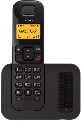 Беспроводной телефон Texet TX-D6605A (черный) - общий вид