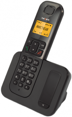 Беспроводной телефон Texet TX-D6605A (черный) - полубоком