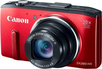Компактный фотоаппарат Canon PowerShot SX280 HS (Red) - общий вид