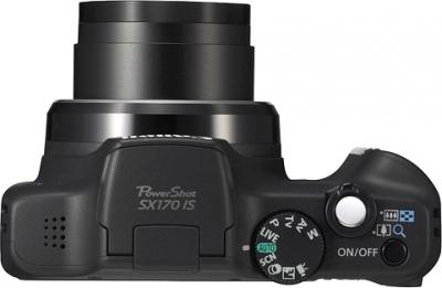 Компактный фотоаппарат Canon PowerShot SX170 IS (черный) - вид сверху