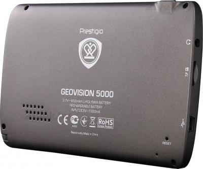 GPS навигатор Prestigio GeoVision 5000 (PGPS5000CIS04GBNV) - вид сзади