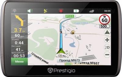 GPS навигатор Prestigio GeoVision 5000 (PGPS5000CIS04GBNV) - фронтальный вид