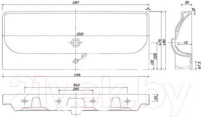 Умывальник Kolo Traffic L91120900 (120x48)