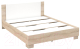 Двуспальная кровать Империал Аврора 160 с основанием (дуб сонома/белый) - 