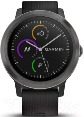 Умные часы Garmin Vivoactive 3 / 010-01769-12 (черный/темный безель)