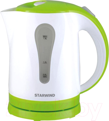 Электрочайник StarWind SKP2215 (белый/зеленый)