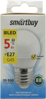 Лампа SmartBuy SBL-G45-05-30K-E27