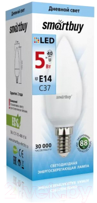 Лампа SmartBuy SBL-C37-05-40K-E14
