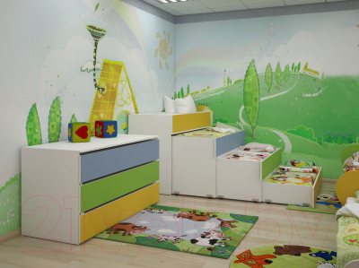 Стол для детского сада Славянская столица ДУ-СИ9 (белый/зеленый)