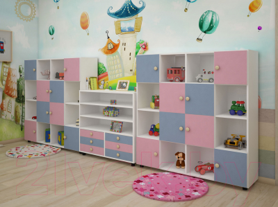 Стол для детского сада Славянская столица ДУ-СИ9 (белый/розовый)
