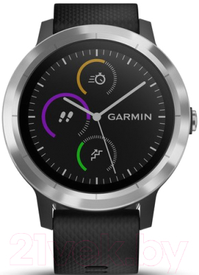 Умные часы Garmin Vivoactive 3 / 010-01769-02 (черный/светлый безель)