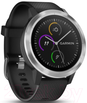 Умные часы Garmin Vivoactive 3 / 010-01769-02 (черный/светлый безель)