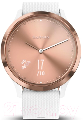 Умные часы Garmin Vivomove HR Sport / 010-01850-22 (розовое золото/белый)
