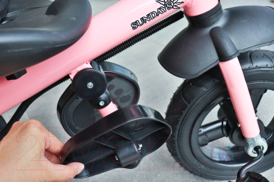 Трехколесный велосипед с ручкой Sundays SN-2in1-TR-13 (розовый)