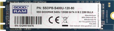 SSD диск Goodram S400U 120GB (SSDPB-S400U-120-80)