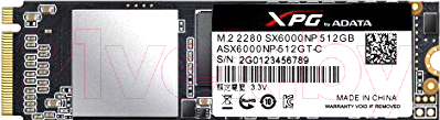 SSD диск A-data XPG SX6000 512GB (ASX6000NP-512GT-C)