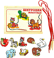 

Развивающая игра, Шнуровка. Животные / 1033-1
