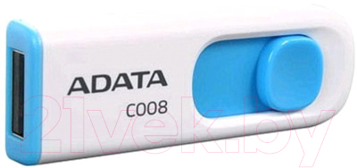 Usb flash накопитель A-data C008 White-Blue 64 Гб (AC008-64G-RWE)