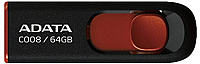 Usb flash накопитель A-data C008 Black-Red 64 Гб (AC008-64G-RKD) - 