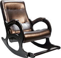 Кресло-качалка Calviano Бастион 2 с подножкой (Dark Brown) - 