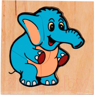 Развивающая игра Играй с умом Забавные животные. Слон / 1480-3