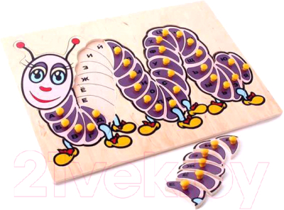 

Развивающая игра Играй с умом, Рамка-вкладыш Гусеница / 5015