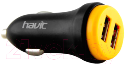 Зарядное устройство автомобильное Havit HV-UC515 (черный/оранжевый)