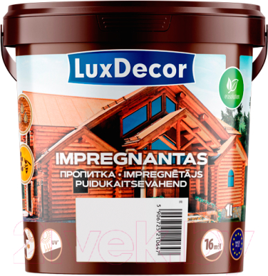 Пропитка для дерева LuxDecor Plus бесцветный (1л)