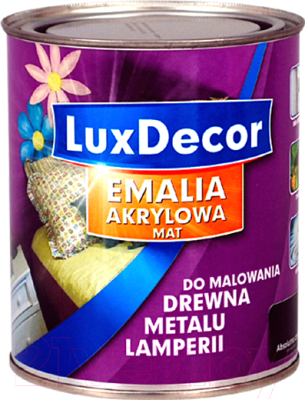 Эмаль LuxDecor Абсолютно черный (750мл, матовая)