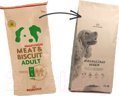 Сухой корм для собак Magnusson Adult Meat&Biscuit / F211400 (14кг)