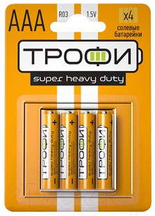 Комплект батареек Трофи R03-4BL / C0033712