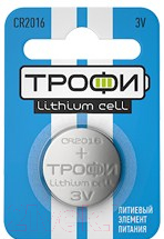 Батарейка Трофи CR2016-1BL / Б0003648