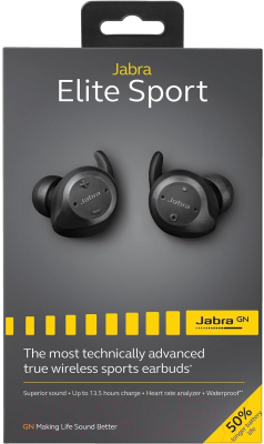 Беспроводные наушники Jabra Elite Sport 100-98600001-60 (черный)