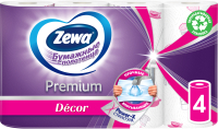 Бумажные полотенца Zewa Премиум Декор 2-слойные (1x4рул) - 