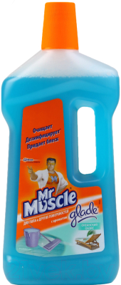 Чистящее средство для пола Mr. Muscle Универсал для уборки дома. Океанский оазис (750мл)