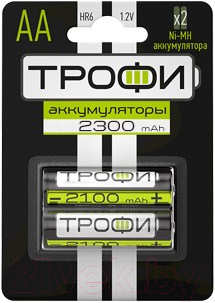 Комплект аккумуляторов Трофи HR6-2BL 2300mAh / C0032100