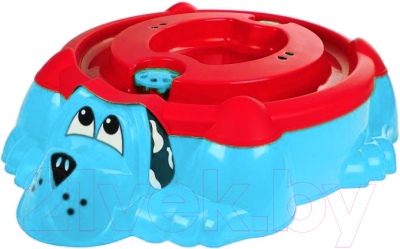 Песочница-бассейн PalPlay Собачка 432 с крышкой (голубой/красный)