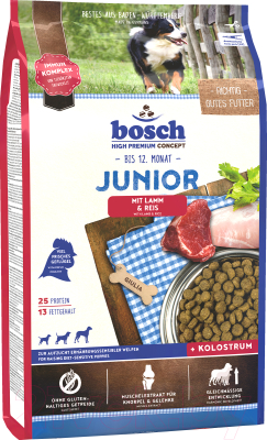 Сухой корм для собак Bosch Petfood Junior Lamb&Rice (1кг)