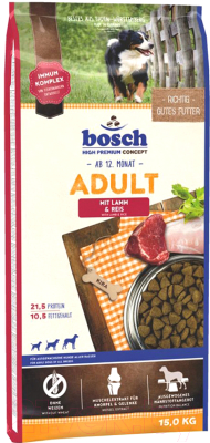 Сухой корм для собак Bosch Petfood Adult Lamb&Rice (15кг)