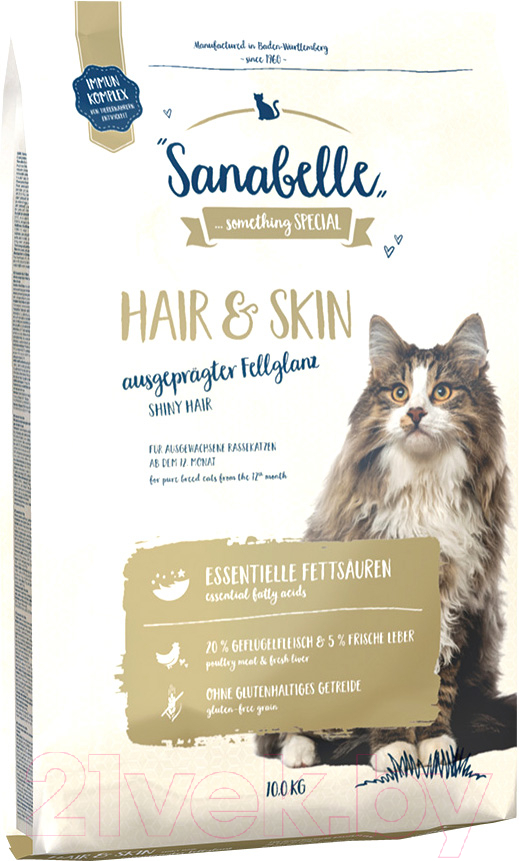 Корм для кошек Bosch Petfood Sanabelle Hair&Skin (10кг)