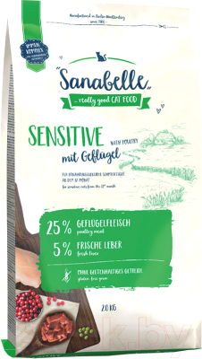 Сухой корм для кошек Bosch Petfood Sanabelle Sensitive Poultry (2кг)