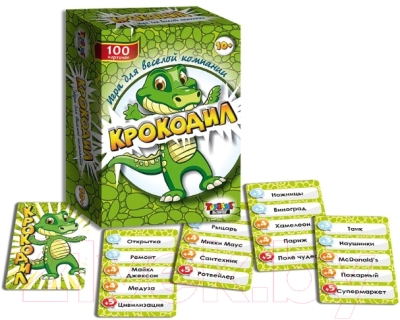 Настольная игра Topgame Крокодил 100 карточек / 01229